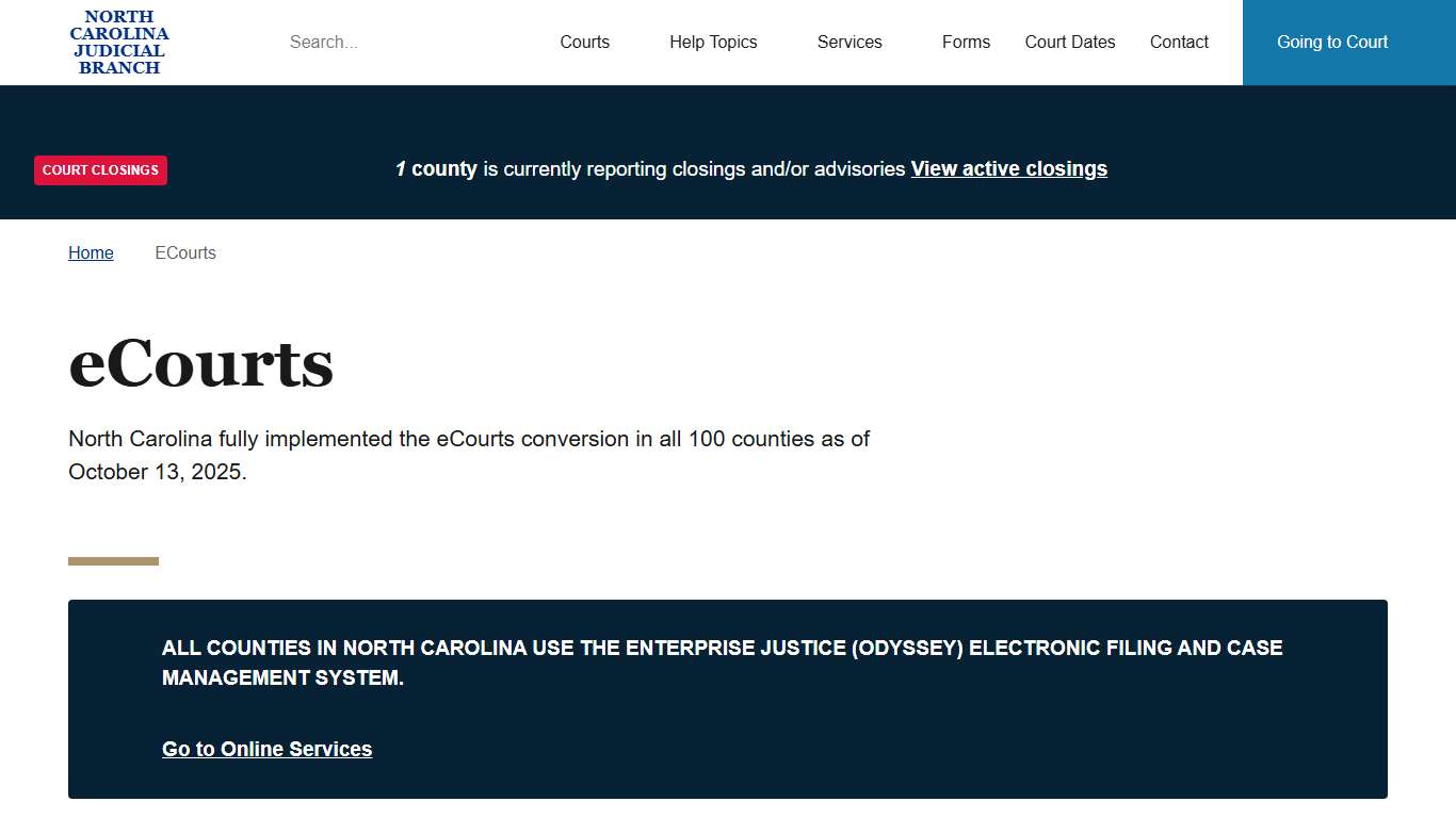 eCourts | North Carolina Judicial Branch